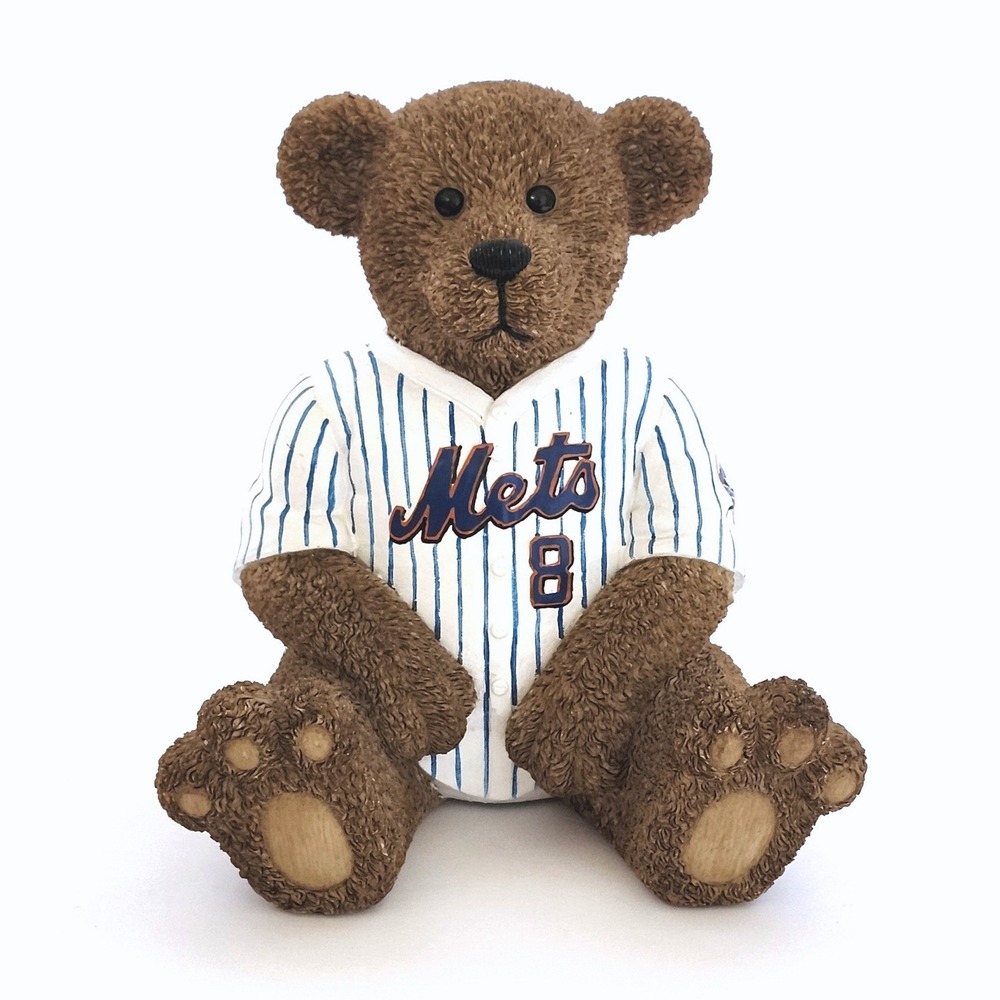 New York Mets Powerplay Teddies‎ Coin Bank Figurine Vintage 2004 MLB Elby Gifts